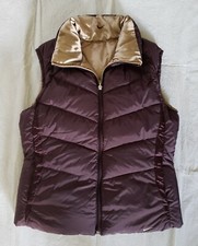 Chaleco para mujer NIKE granate y dorado reversible plumón de ganso hinchado-mediano