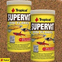 Tropical Supervit Mini Flakes 2X 250Ml Flockenfutter Aquarium Fischfutter