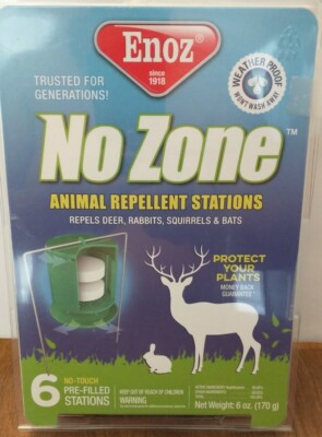 Enoz No Zone Animal Repellent Stations 6 Pre-filled Stations No touch
