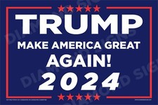 Trump 2024 Political Lawn Sign 18x12 Double Sided