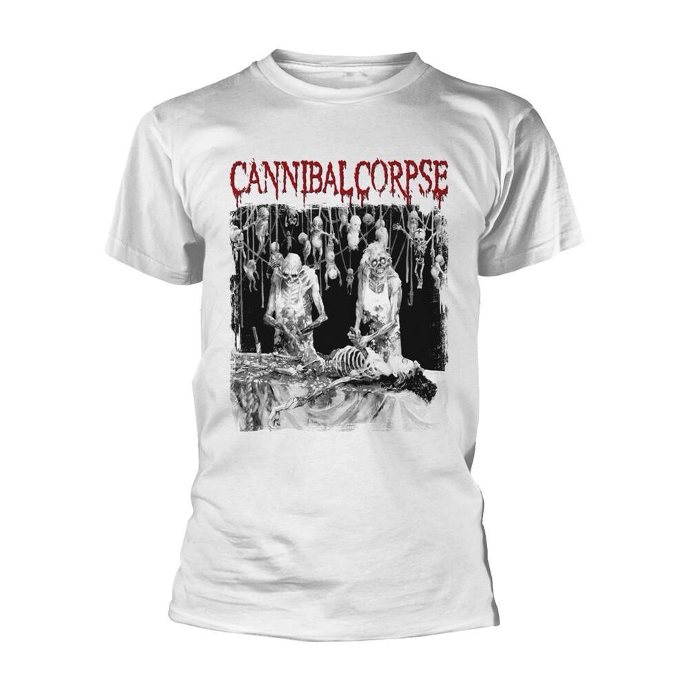 CANNIBAL CORPSE - BUTCHERED AT BIRTH (WHITE) WHITE T-Shirt Medium