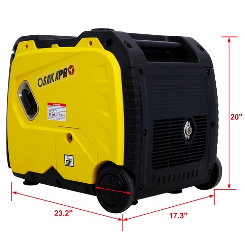 Portable Power Inverter Generator 4 Stroke 4500w Electric Start 212CC w/ Wheel - Picture 3 of 12