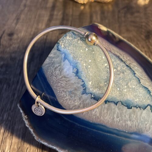 Bracciale originale Lestage Cape code. Argento 925 riempito in oro 14 carati misura 6,5 - Foto 4 di 8