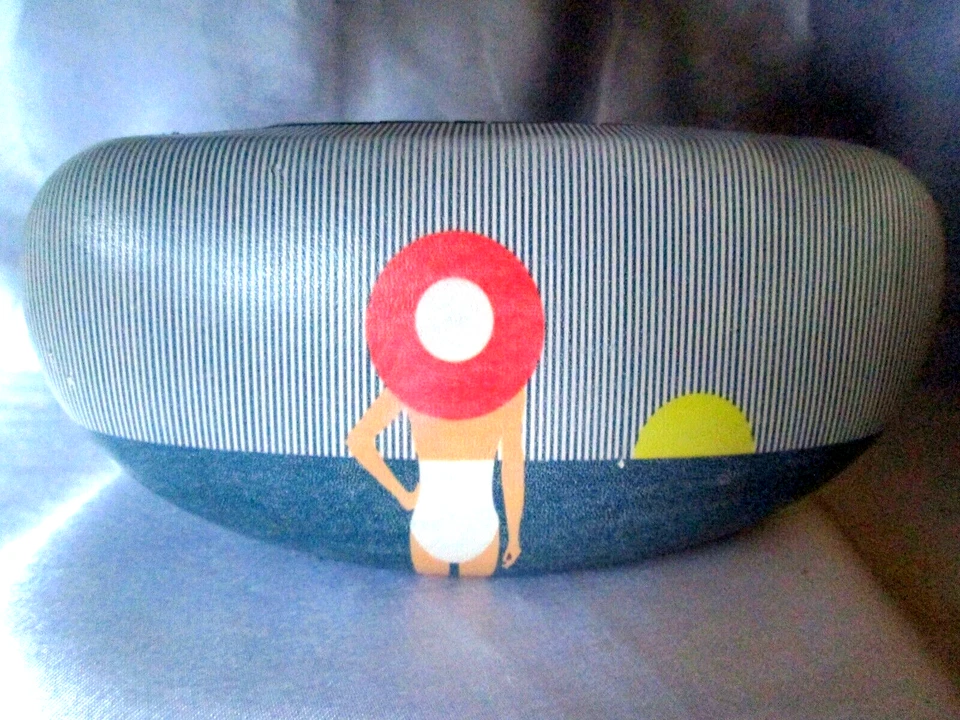 ETUI à LUNETTE DECO gainé CUIR Boitier Design hide Box Glass DERRIERE LA PORTE - Photo 3/4