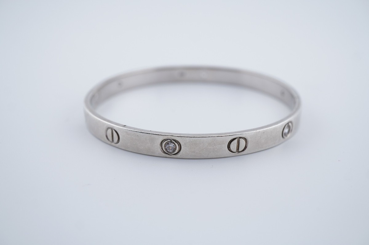 925 Sterling Silver Unisex Bangle Bracelet Men Women CZ. | eBay