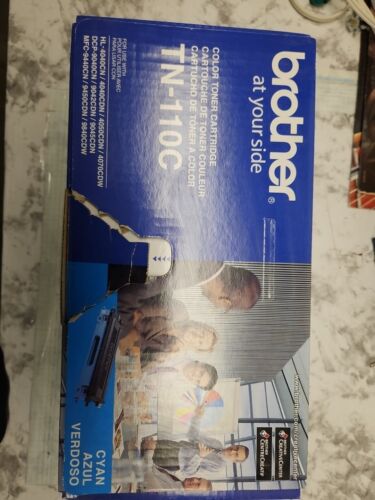 New Genuine Brother TN-110C Cyan Color Toner Cartridge Open Box Sealed Cartridge