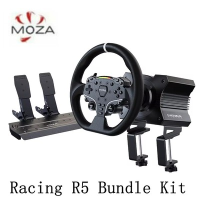 MOZA Racing R5 Bundle Kit Racing Simulator game Steering Wheel Pressure Pedal 