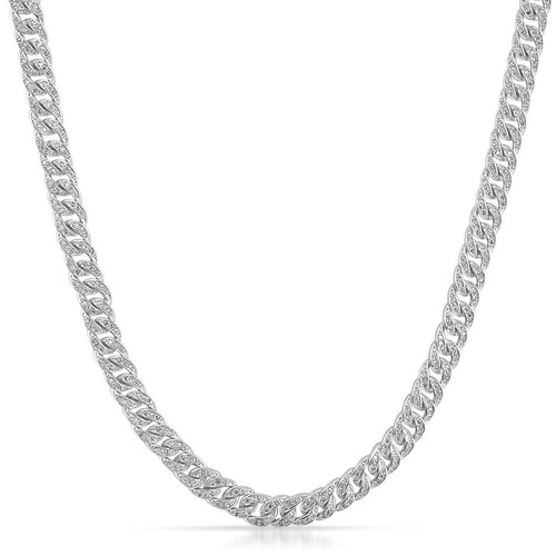 6mm Iced Out Miami Cuban Chain White 