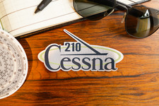 Cessna 210 Brushed Aluminum Vinyl Sticker