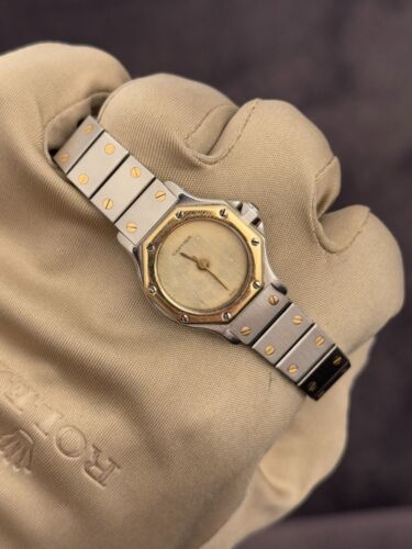 Cartier Santos Octagon 0907 Super Rare Ghost Dial Automatic Ladies Wrist Watch - Picture 3 of 13