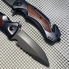 Wood  tactical Spring Assisted OPEN Blade Folding Hunting POCKET Knife 9.25”