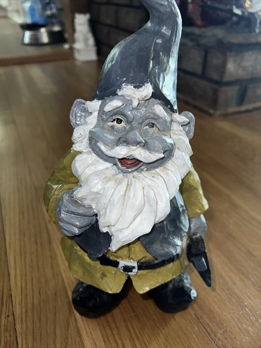 Custom Hand Painted Goth Zombie Lawn Gnome 12” Holding Axe GUC | eBay