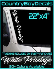 WHITE PRIVILEGE Vinyl Decal 22" Sticker DIESEL Truck Car JDM Turbo 2020 2nd 2024