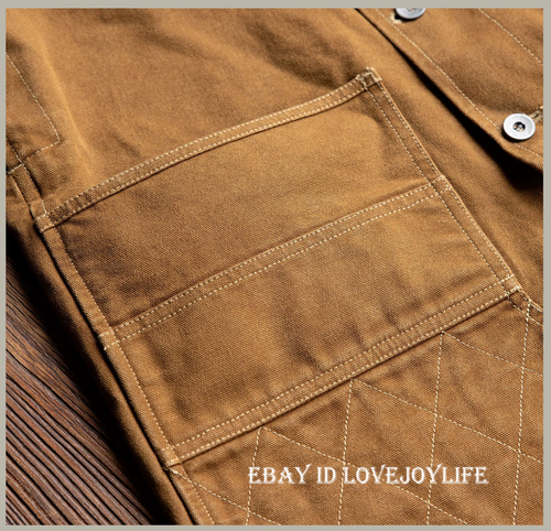 Red Tornado Vintage Men's Cargo Overalls Canvas Khaki Carpenter Dungarees Bib - Picture 18 of 22