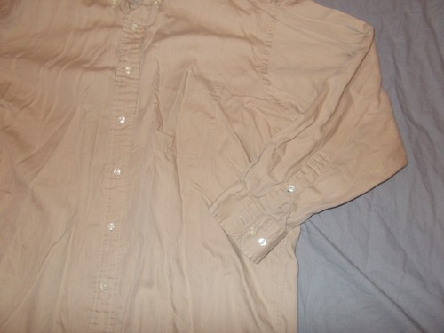 Tommy Hilfiger Khaki Classics Shirt Mens 16 1/2 brown Long Sleeve Button Up - Picture 5 of 7