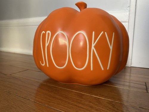 Rae Dunn 2021 Orange Halloween Pumpkin “SPOOKY” NEW! HTF! - 第 1/2 張圖片