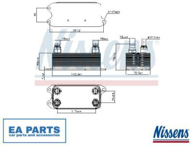 Oil Cooler, automatic transmission for MERCEDES-BENZ NISSENS 90909 