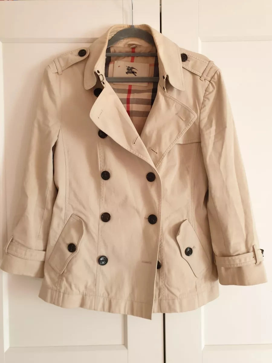 Short burberry shop coat
