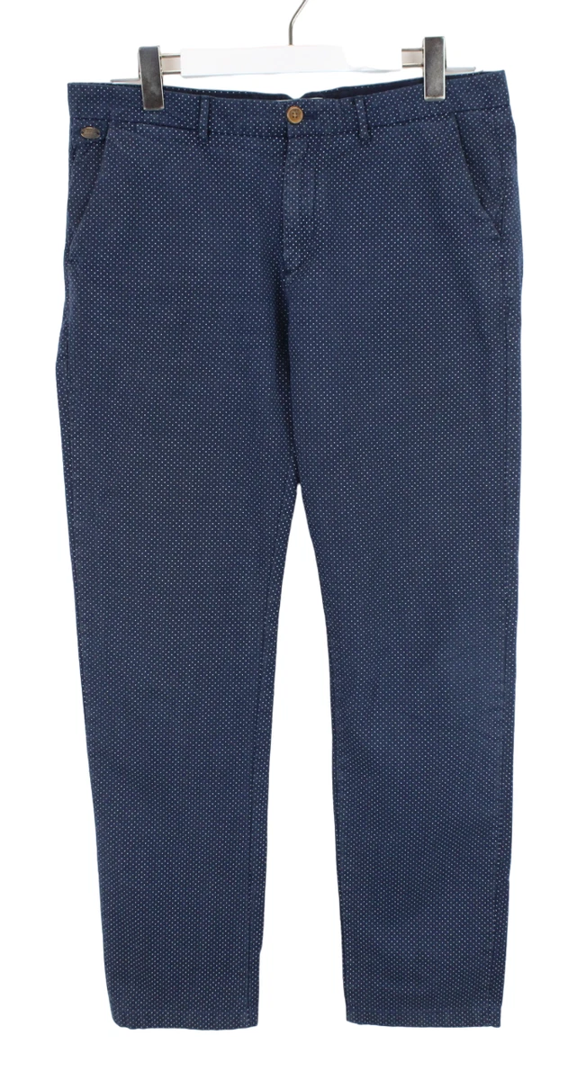 Pantalon Chino Slim Fit Stretch Scotch & Soda - Bleu Marine Rayé | Neuf Avec Étiquettes Homme