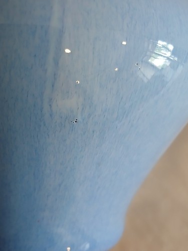 Vaso balaustra azzurro in porcellana fatto a mano alto 5,7" - Foto 14 di 21