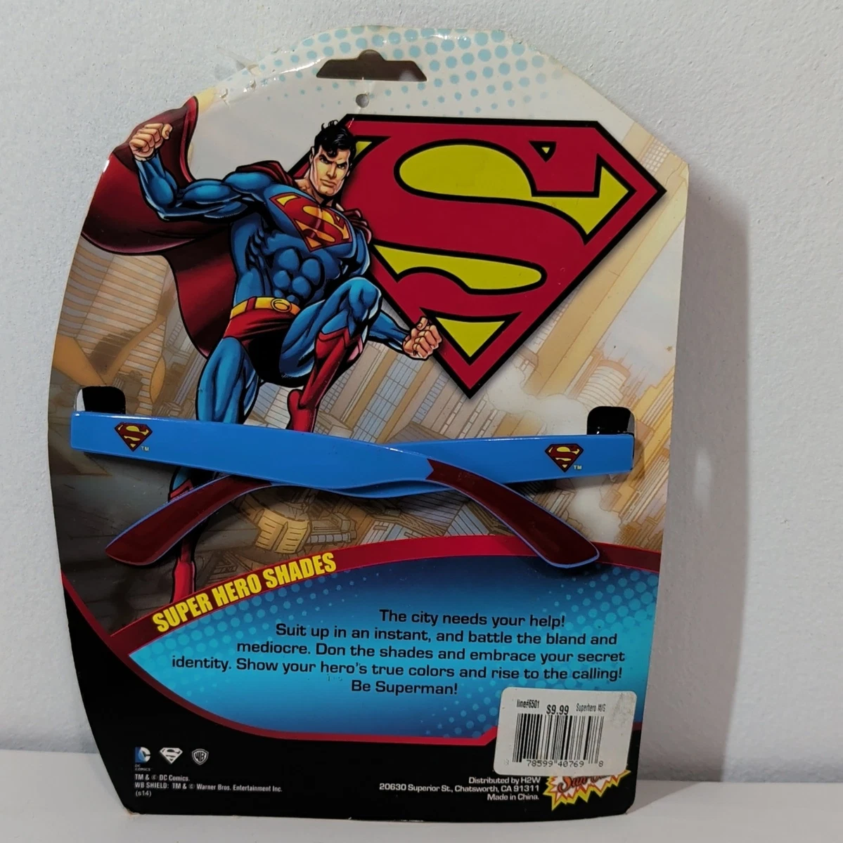 DC Comics Superman Superhero Costume Shades Glasses Blue/Red One Size