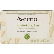 4 Pack Aveeno Moisturizing Bar Soap, Fragrance Free, 3.5 oz