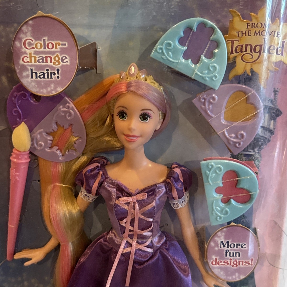Disney Tangled Color & Style Rapunzel 2010 Barbie Doll for
