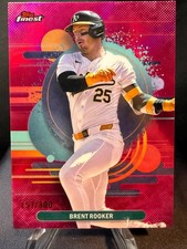 2025 Topps Finest #138 Uncommon Brent Rooker Magenta Refractor /300 Athletics