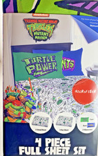 Teenage Mutant Ninja Turtles TMNT 4-Piece Full Sheet Bed Set Microfiber pillowca