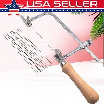 Coping Saw Steel Frame with 0.45mm Diamond Wire Saw for Jade Stone Glass Metal G