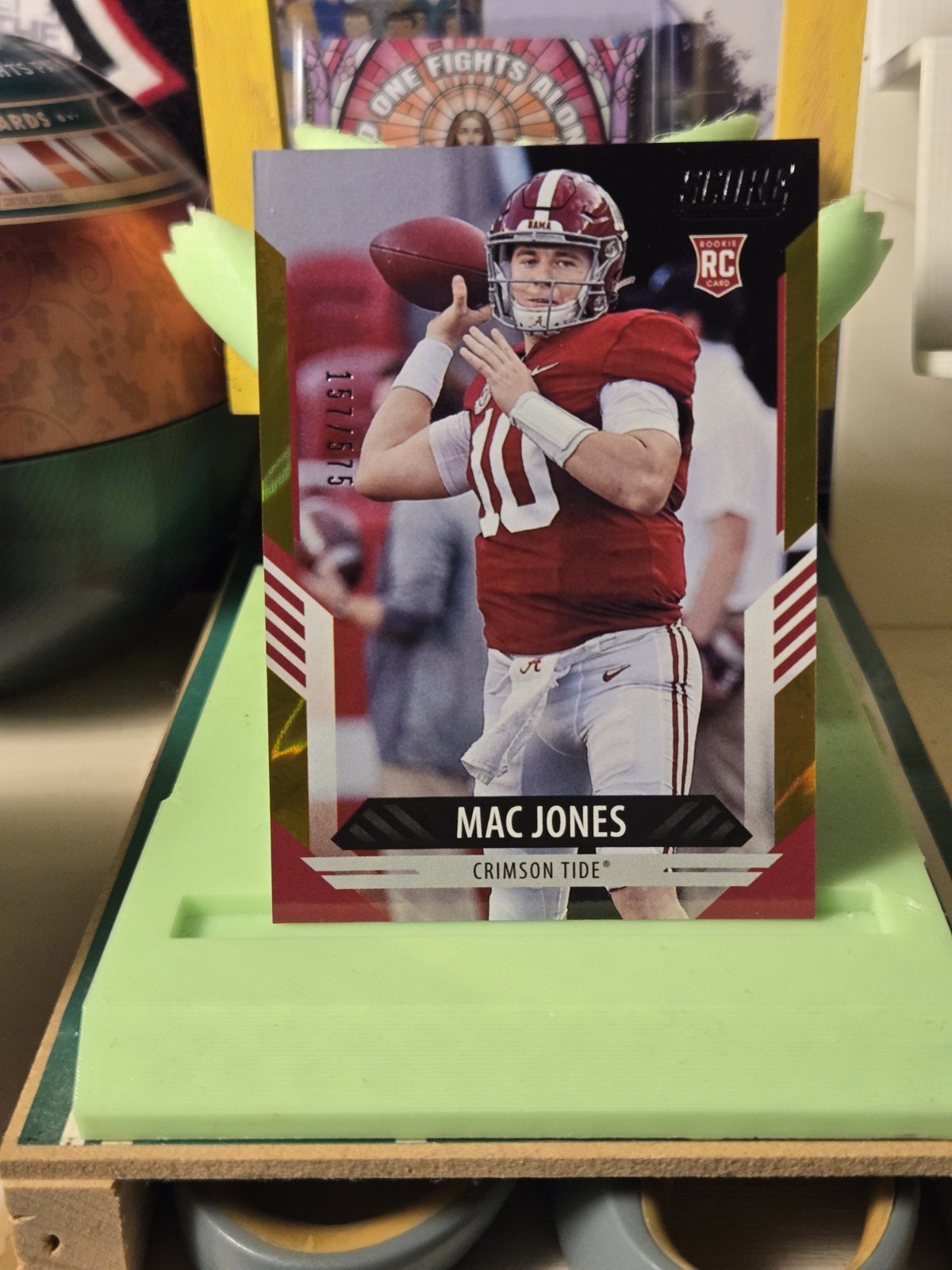 2021 Panini Score Football /575 Mac Jones Rookie Orange Lava #306 Alabama RC