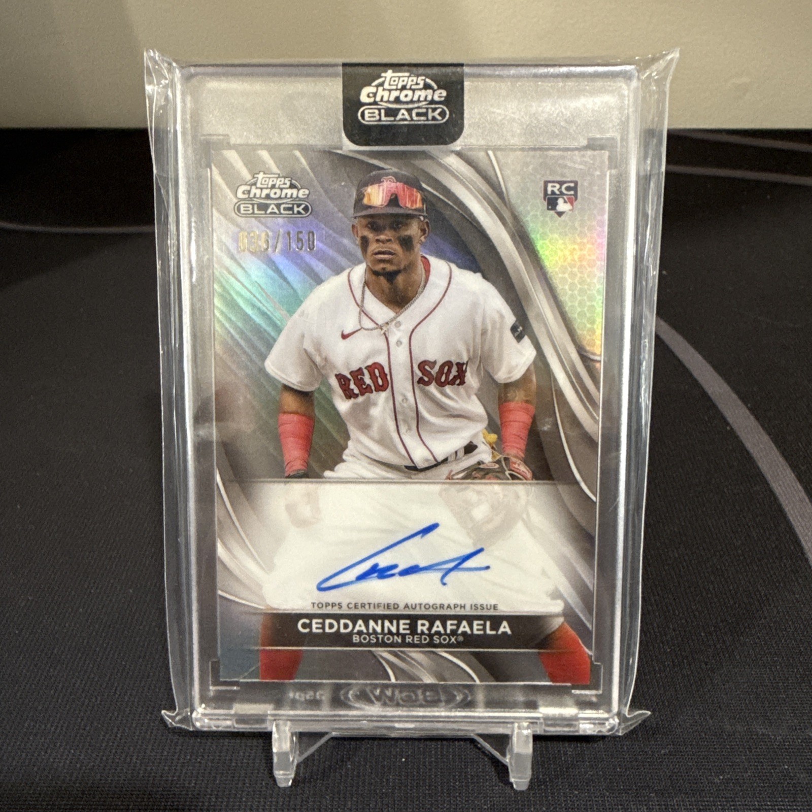 2024 Topps Chrome Black - Autographs Ceddanne Rafaela Refractor /150