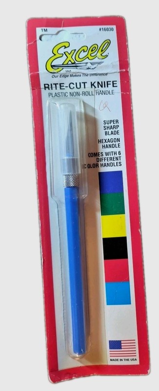 EXCEL - Rite-Cut Knife - Plastic Non-Roll Handle - Light Duty Knife Item: 16030