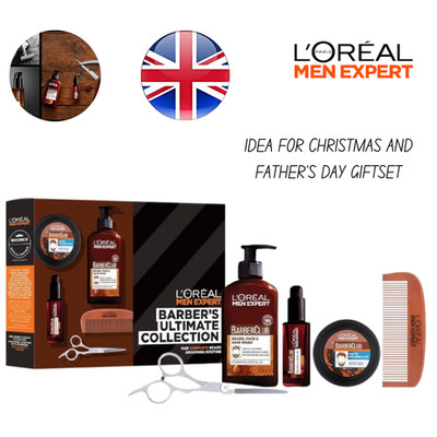 L'Oréal Men Expert Barber's Ultimate Collection Geschenkset für Bart-, Gesichts- & Haarwäsche