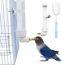 Automatic Parrot Water Dispenser - 130ML Bird Water Bottle with Cleaning Brush,