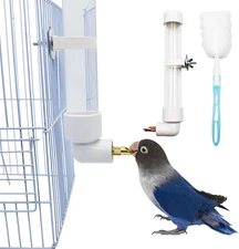 Automatic Parrot Water Dispenser - 130ML Bird Water Bottle with Cleaning Brush, 