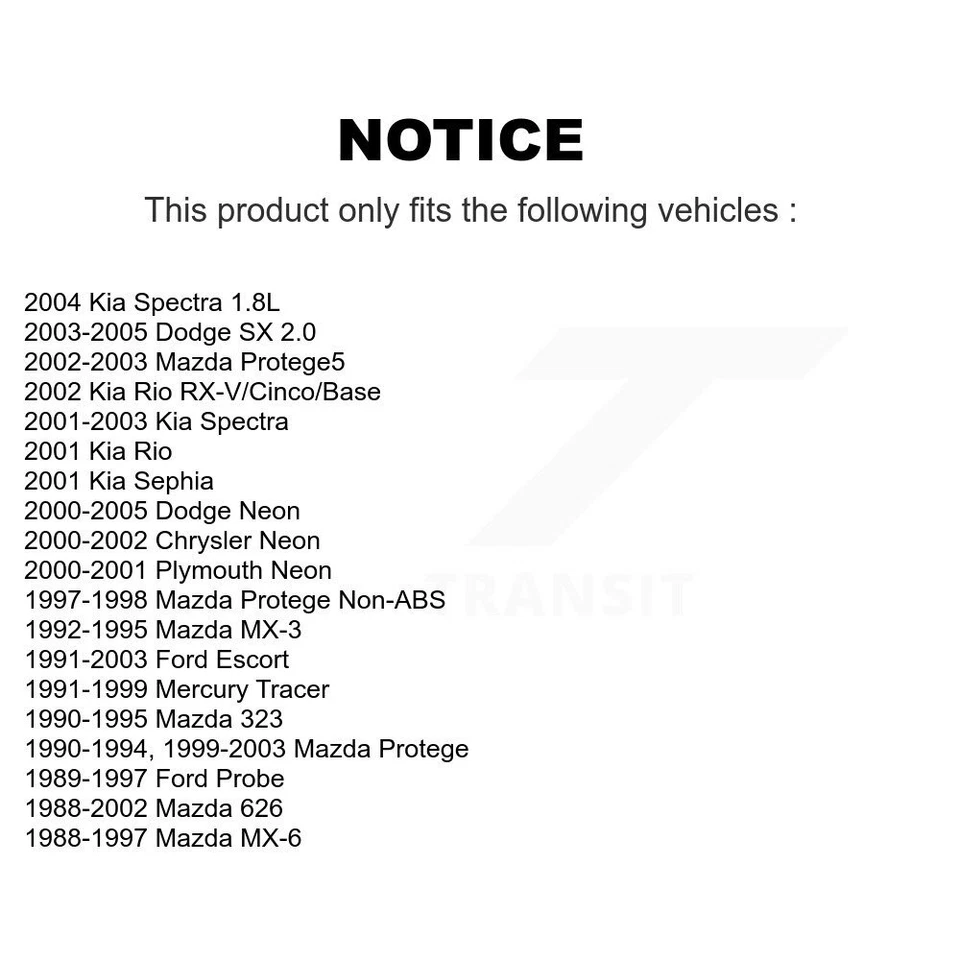 Par de cilindros de rueda de freno de tambor trasero para Mazda Protege 626 Ford Escort Dodge Neon Foto 2 de 4