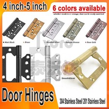 Pair of Flush Door Hinge 100mm 4 inch/ 125mm 5 inch Stainless Steel Various Size