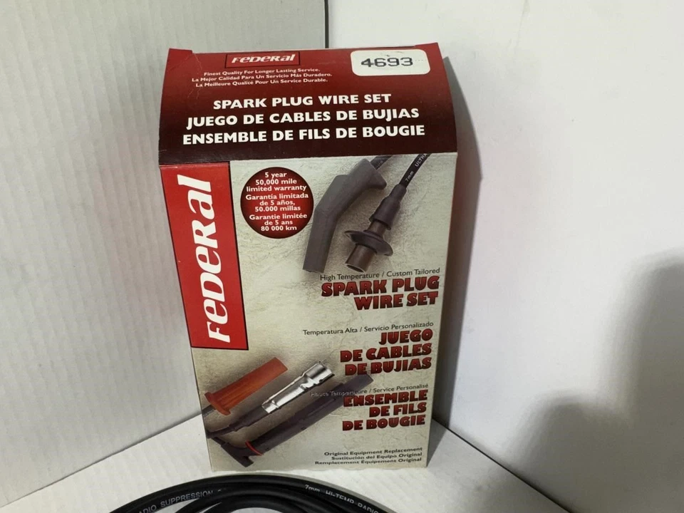 Federal 4693 Spark Plug Wire Set For 1989-1990 Nissan 240SX 2.4L L4 - Image 3 of 3