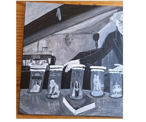 Doktor Septimus Pretorius' Experimente Original Acrylbild Rebecca Lord - Bild 2 von 3