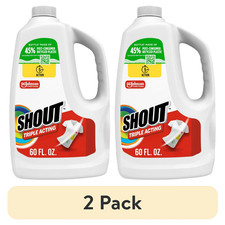 Shout Triple-Acting Refill, Laundry Stain Remover, 60 fl oz 2 Pack 