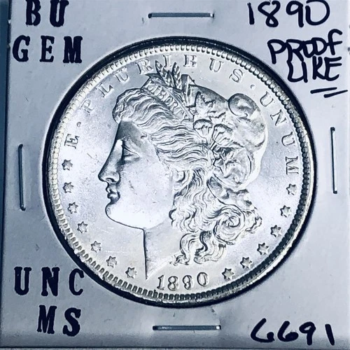 1890 BU GEM MORGAN SILVER DOLLAR UNC MS+++ U.S. MINT RARE COIN 6691