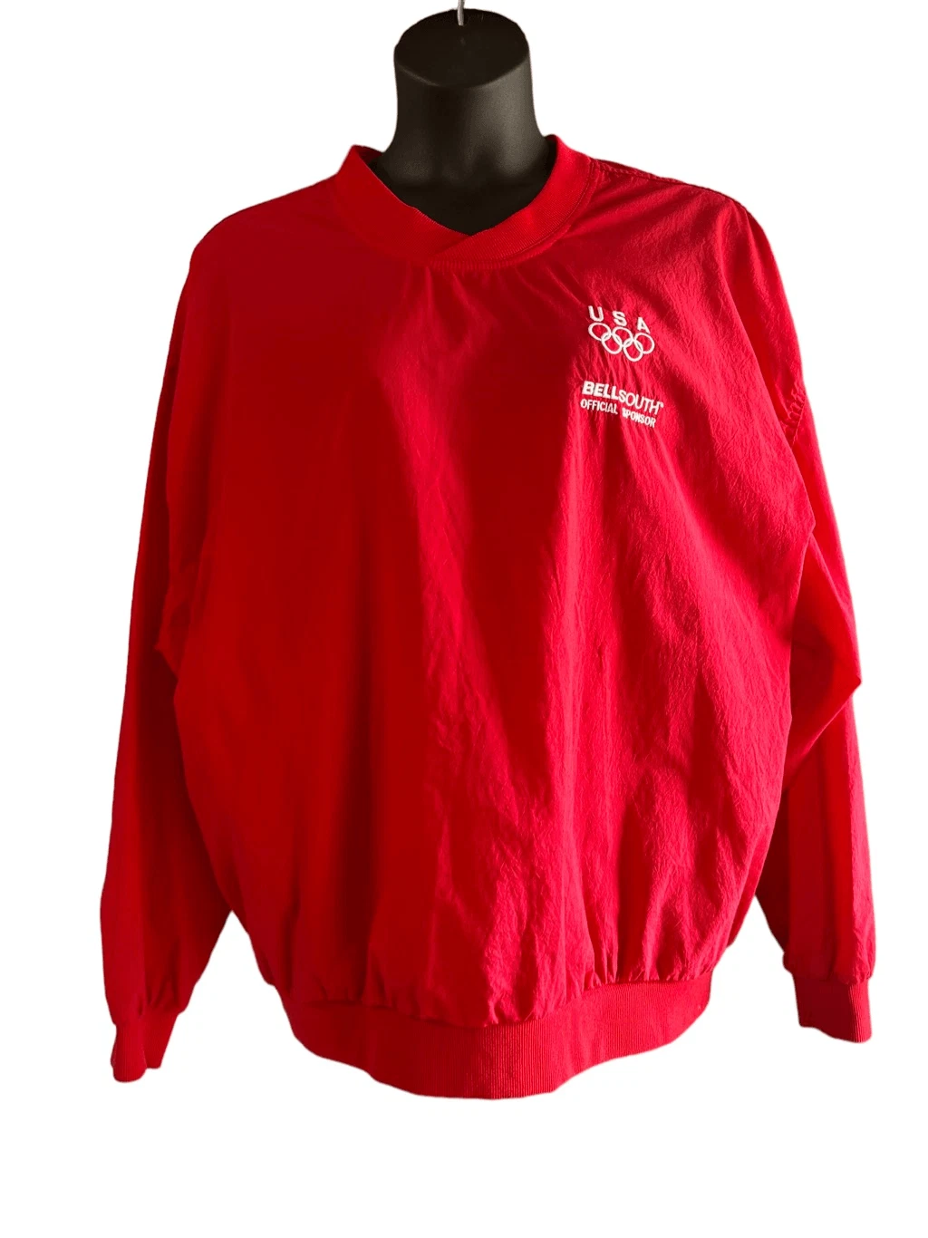 Swingster 90's Men's Red Pullover Golf Windbreaker Jacket Size XL