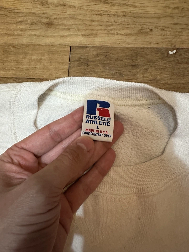 Sudadera De Colección Russell Atlética Hombre de Nieve Vaquero Granja Escena Cuello Redondo Grande Foto 4 de 4