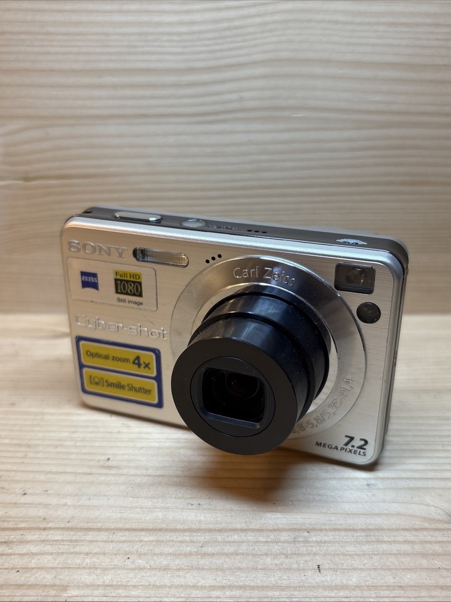 SONY Cyber-Shot DSC-W110 7.2MP Digital Camera - Silver - Untested