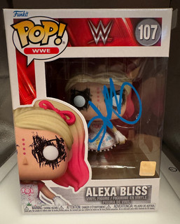 Alexa Bliss Signed Autograph WWE Funko Pop 107 Beckett BAS Little Miss Bliss