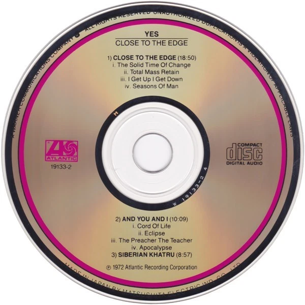 1 CENT CD Yes – Close To The Edge / Prog Rock - Image 3 of 3