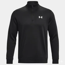 Mens Under Armour UA Fleece Jacket Sweatshirt 1/4 Zip Muscle New With Tags