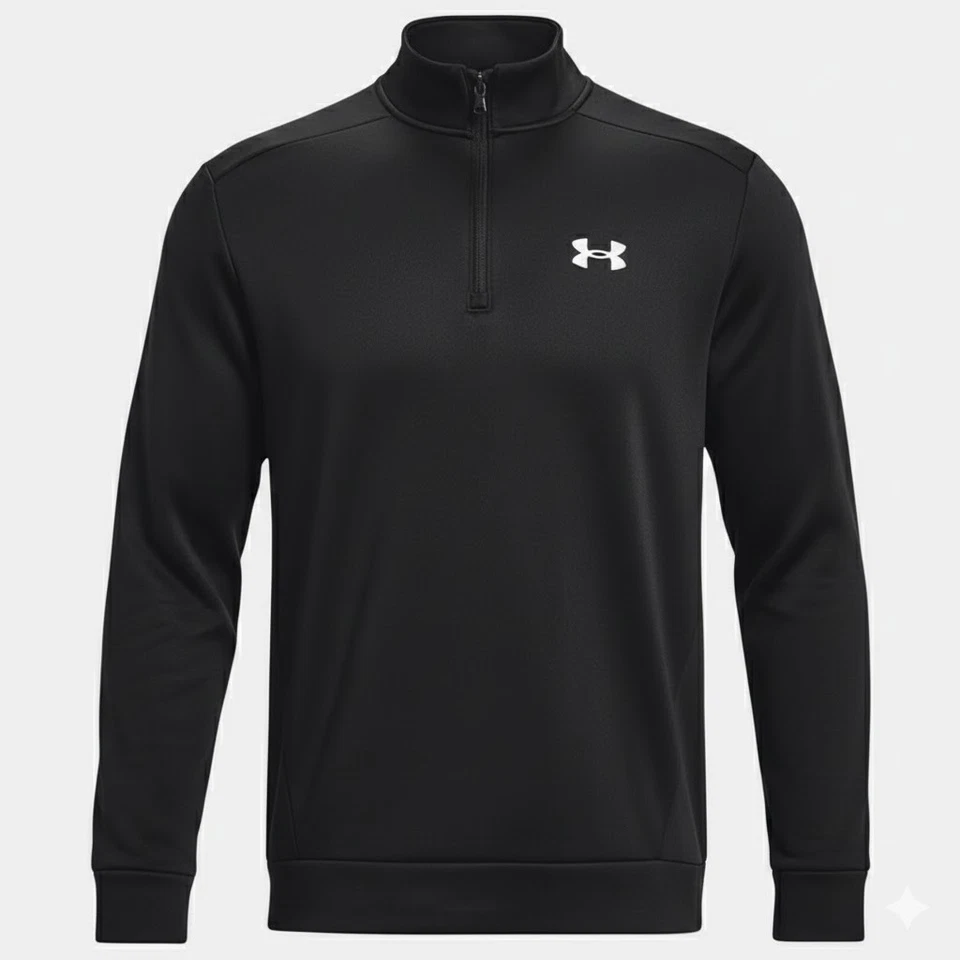 Chaqueta sudadera polar Under Armour UA para hombre 1/4 cremallera músculo nueva con etiquetas