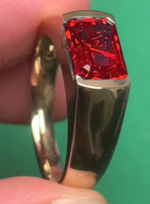 Natural Red Ruby 14k Yellow Gold Man's Ring For Wadding Engagement Gift Ring
